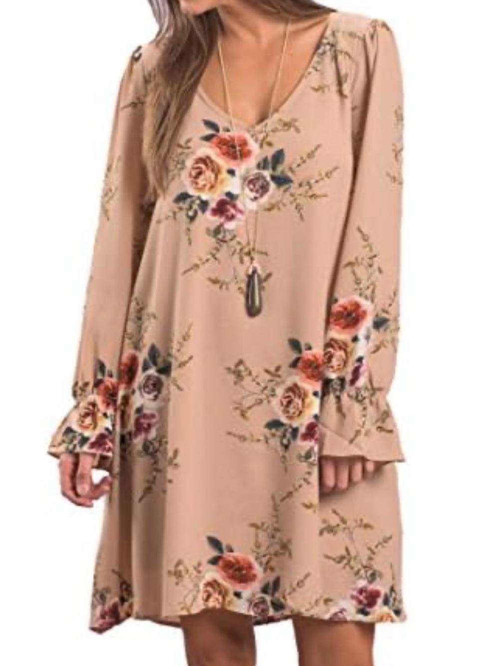 UMGEE Beige Chiffon Dress